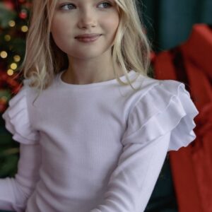 Bluzka prążkowana z falbankami All for kids