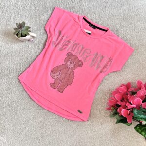 Neonowy t-shirt Cyrkoniowy miś