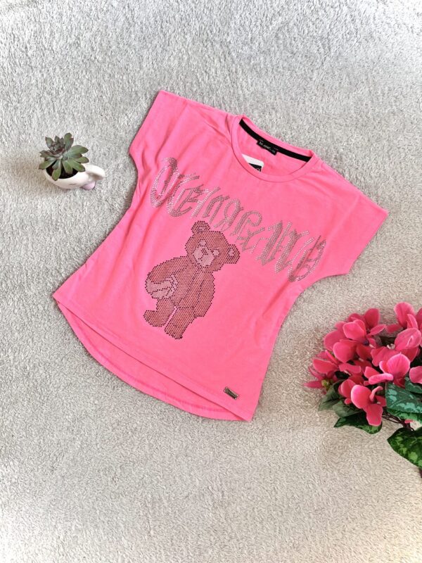Neonowy t-shirt Cyrkoniowy miś