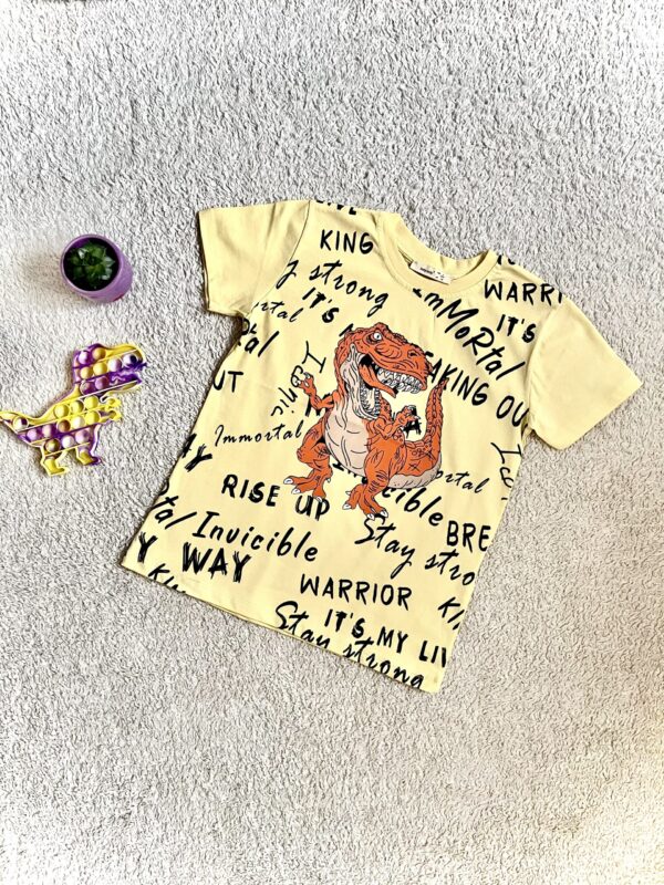 T-shirt pastelowy Dinozaur