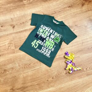 T-shirt zielony Napisy