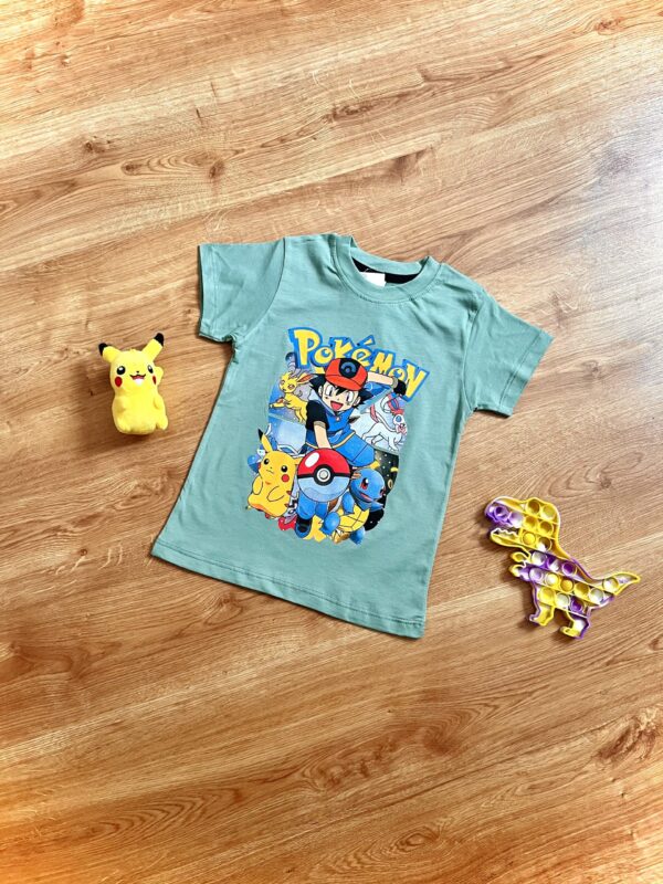 T-shirt zielony Pokemony