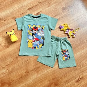 Letni komplet Pokemony zielony