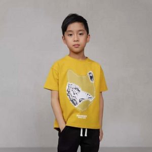 T-shirt żółty Wilk MashMnie