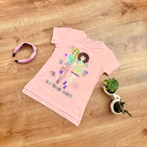 T-shirt Best Friends Forever – brzoskwiniowy