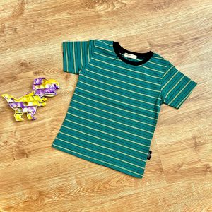 T-shirt zielony w paski