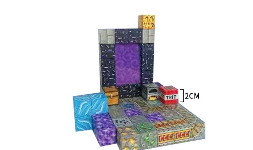Klocki magnetyczne Minecraft 50 el. - obrazek 3