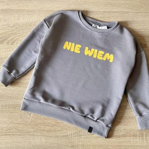Bluza All For Kids szara „NIE WIEM „