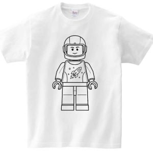 T-shirt kosmonauta Lego do kolorowania + pisaki