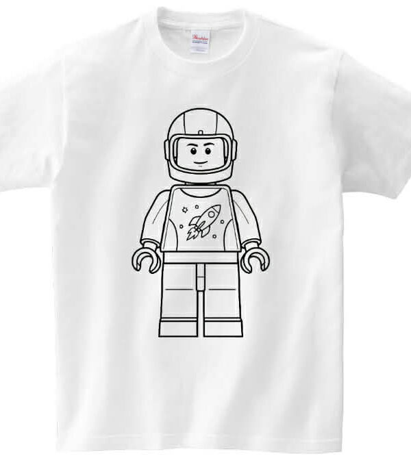 T-shirt kosmonauta Lego do kolorowania + pisaki