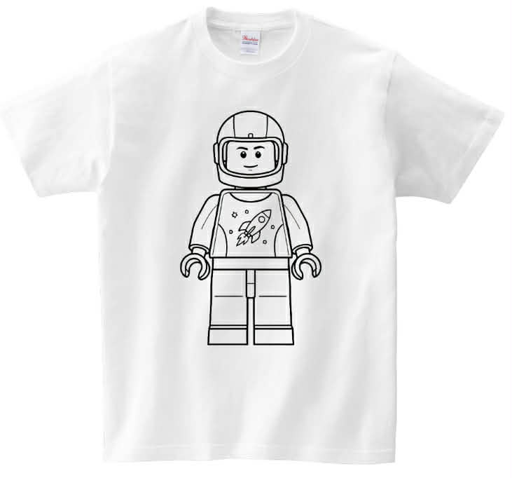 T-shirt kosmonauta Lego do kolorowania + pisaki