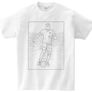 T-shirt Mbappé do kolorowania + pisaki