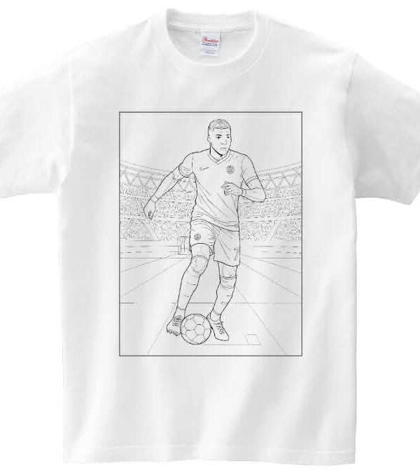 T-shirt Mbappé do kolorowania + pisaki