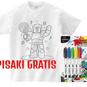 T-shirt Roblox party do kolorowania + pisaki