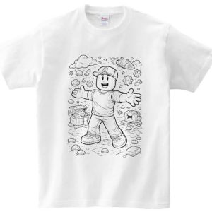 T-shirt Roblox do kolorowania + pisaki