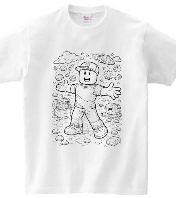 T-shirt Roblox do kolorowania + pisaki