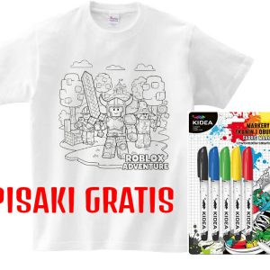 T-shirt Roblox przygoda do kolorowania + pisaki