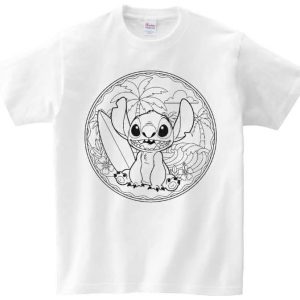 T-shirt Stich do kolorowania  + pisaki