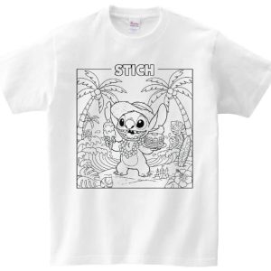 T-shirt Stich deser do kolorowania + pisaki