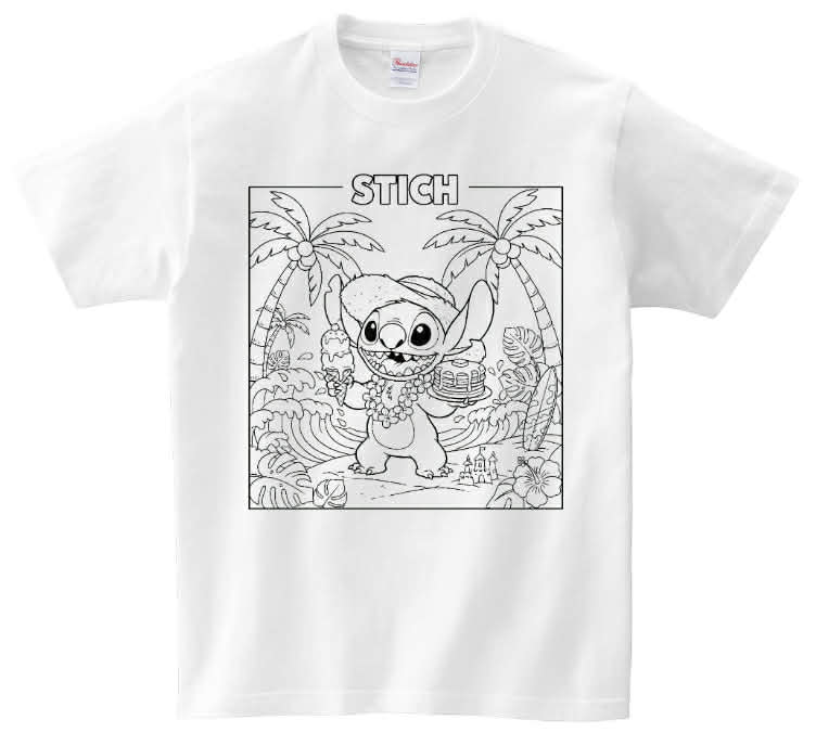 T-shirt Stich deser do kolorowania + pisaki