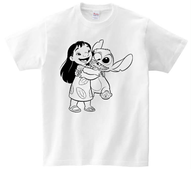 T-shirt Lilo i Stich przytulaski do kolorowania + pisaki