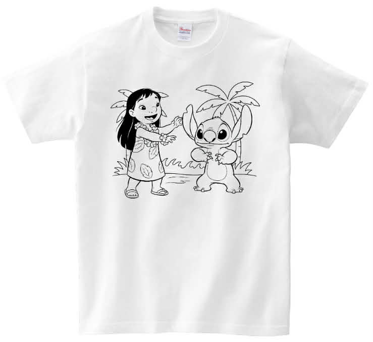 T-shirt Lilo i Stich do kolorowania + pisaki