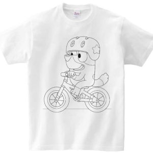 T-shirt Blue na rowerze do kolorowania + pisaki