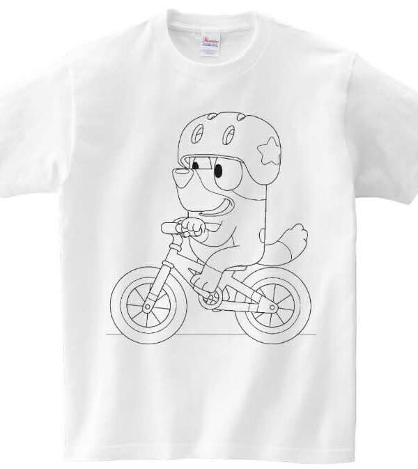 T-shirt Blue na rowerze do kolorowania + pisaki