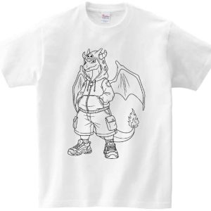 T-shirt Pokemon Charizard do kolorowania + pisaki