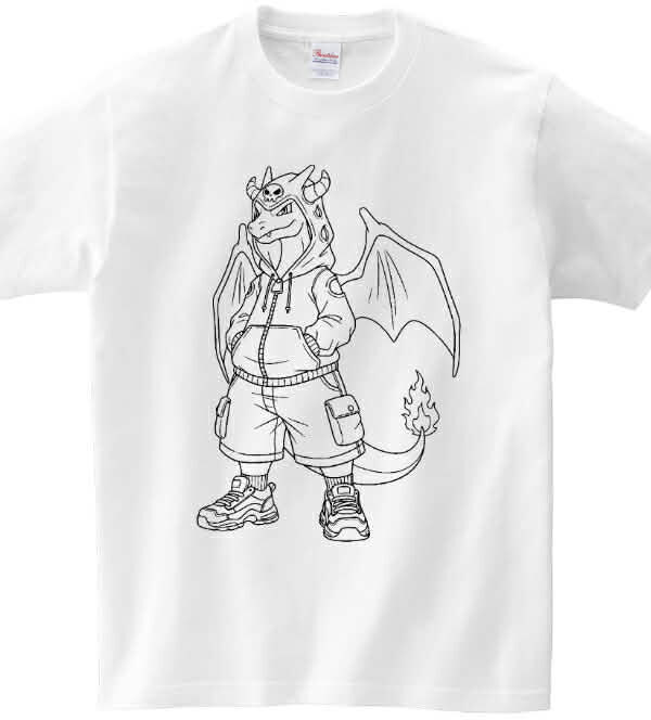 T-shirt Pokemon Charizard do kolorowania + pisaki