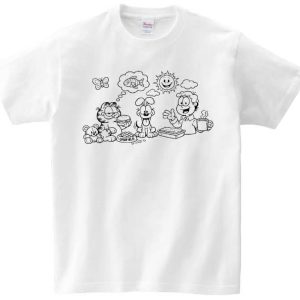 T-shirt Garfield do kolorowania + pisaki