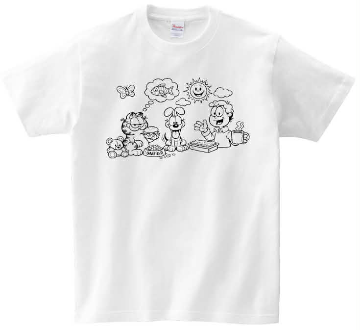T-shirt Garfield do kolorowania + pisaki