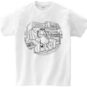 T-shirt Garfield w fotelu do kolorowania + pisaki