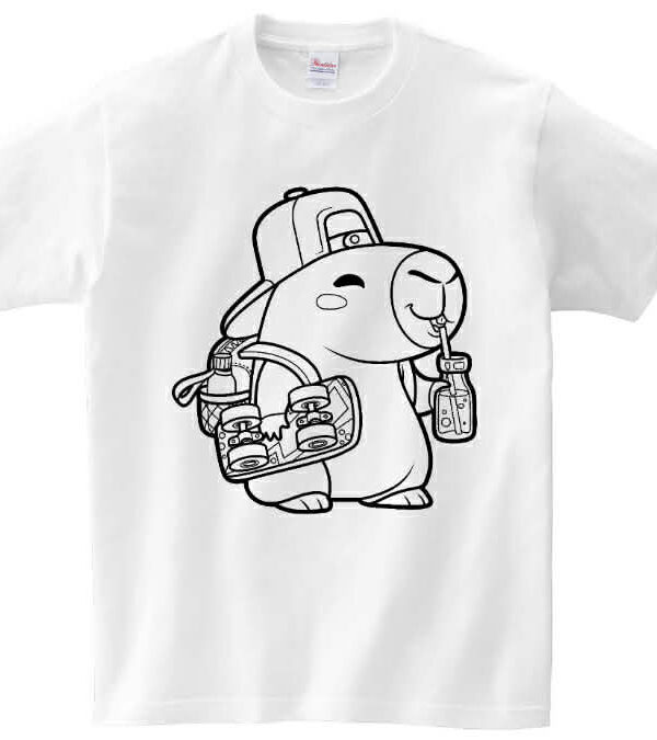 T-shirt kapibara do kolorowania + pisaki
