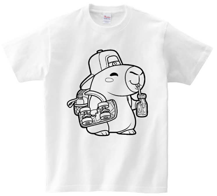T-shirt kapibara do kolorowania + pisaki