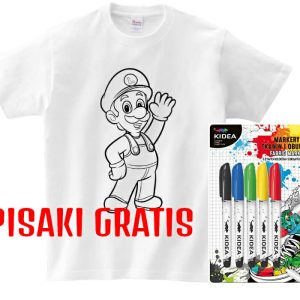 T-shirt Luigi do kolorowania + pisaki