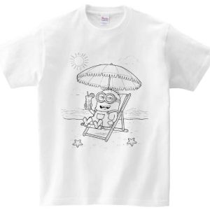 T-shirt Minionek na wakacjach do kolorowania + pisaki