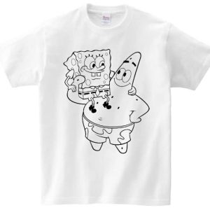 T-shirt SpongeBob i Patryk do kolorowania + pisaki