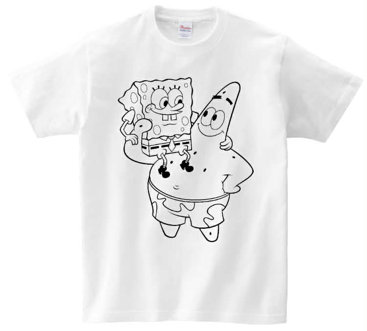 T-shirt SpongeBob i Patryk do kolorowania + pisaki