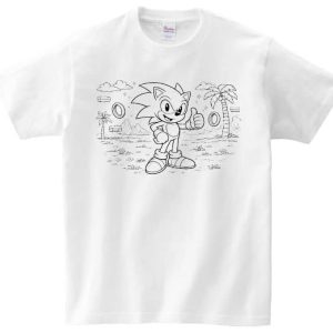 T-shirt Sonic do kolorowania + pisaki