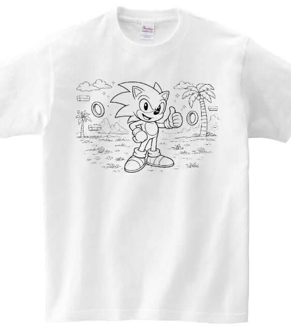 T-shirt Sonic do kolorowania + pisaki