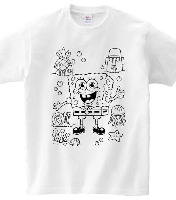 T-shirt SpongeBob i Gacuś do kolorowania + pisaki