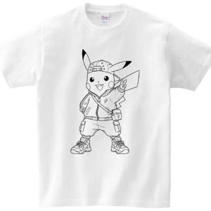T-shirt Pikachu do kolorowania + pisaki